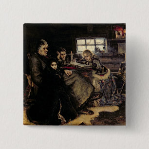 Badge Carré 5 Cm La famille de Menshikov en Beriozovo, 1883