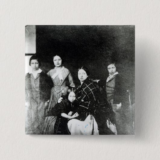 Badge Carré 5 Cm La famille royale (Devant)