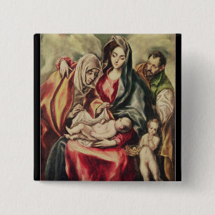 Badge Carré 5 Cm La famille sainte