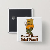 Badge Carré 5 Cm La fan (Devant & derrière)