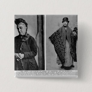 Badge Carré 5 Cm La femme de ménage et la demoiselle de honneur