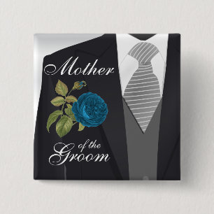 Badge Carré 5 Cm La fête de la mariée à la suite Mariage de Groo