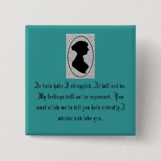 Badge Carré 5 Cm La fierté de Jane Austen