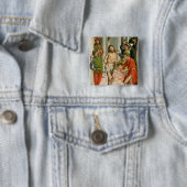 Badge Carré 5 Cm La flagellation (En situation)