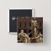 Badge Carré 5 Cm La fontaine de Moro (Devant & derrière)