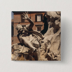 Badge Carré 5 Cm La fontaine des quatre rivières