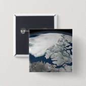 Badge Carré 5 Cm La glace de mer de l'Arctique au-dessus de l'Améri (Devant & derrière)