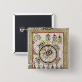 Badge Carré 5 Cm La grande mosquée de Mecque (Devant & derrière)
