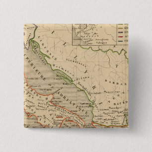 Badge Carré 5 Cm La Grece, l'Italie, 1190 a 504 av JC