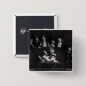 Badge Carré 5 Cm La leçon d'anatomie de professeur Frederik (Devant & derrière)