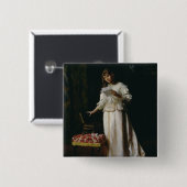 Badge Carré 5 Cm La lettre d'amour (Devant & derrière)