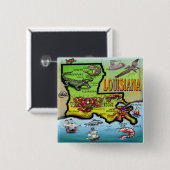 Badge Carré 5 Cm La Louisiane (Devant & derrière)