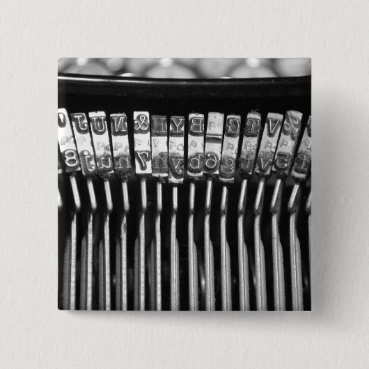 Badge Carré 5 Cm la machine à écrire (Devant)