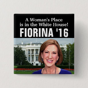 Badge Carré 5 Cm La Maison Blanche Carly Fiorina 2016 de la place