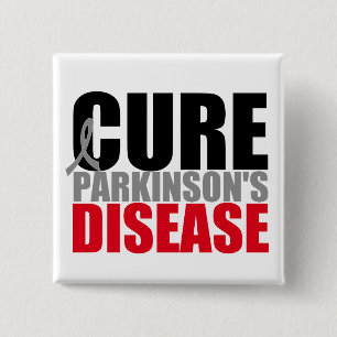 Badge Carré 5 Cm La maladie de Parkinsons de TRAITEMENT