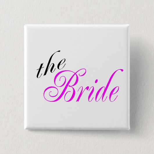 Badge Carré 5 Cm La mariée - Customisée (Devant)
