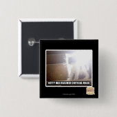 Badge Carré 5 Cm La masse critique Kitty (Devant & derrière)