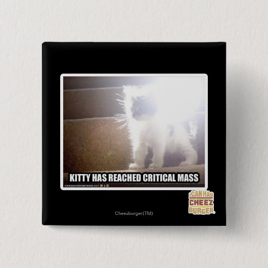 Badge Carré 5 Cm La masse critique Kitty (Devant)