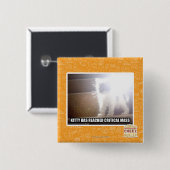 Badge Carré 5 Cm La masse critique Kitty (Devant & derrière)