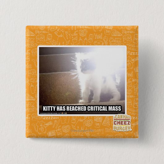 Badge Carré 5 Cm La masse critique Kitty (Devant)