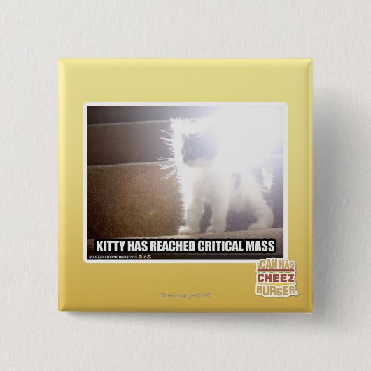 Badge Carré 5 Cm La masse critique Kitty (Devant)