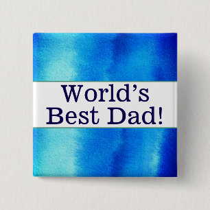 Badge Carré 5 Cm La meilleure épingle de papa du monde