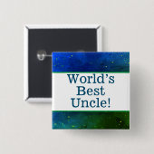 Badge Carré 5 Cm La meilleure épingle d'oncle du monde (Devant & derrière)