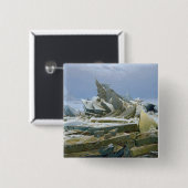 Badge Carré 5 Cm La mer polaire, 1824 (Devant & derrière)