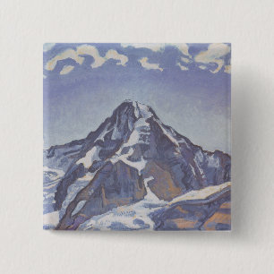 Badge Carré 5 Cm La Montagne Des Moines Aux Nuages (Ferdinand Hodle