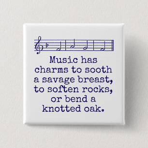 Badge Carré 5 Cm La Musique A Des Charmes À Sooth - Citation De Mus
