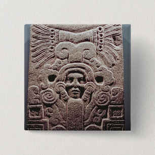 Badge Carré 5 Cm La naissance de Topiltzin, 800-1100