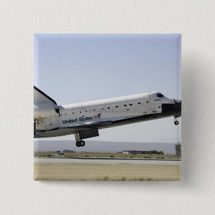 Badge Carré 5 Cm La navette spatiale l'Atlantide se prépare à