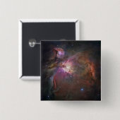 Badge Carré 5 Cm La nébuleuse Orion 2 (Devant & derrière)