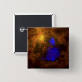 Badge Carré 5 Cm La nébuleuse Orion dans l'infrarouge (Devant & derrière)