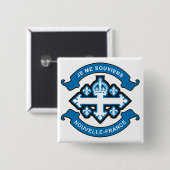 Badge Carré 5 Cm La Nouvelle-France (Devant & derrière)