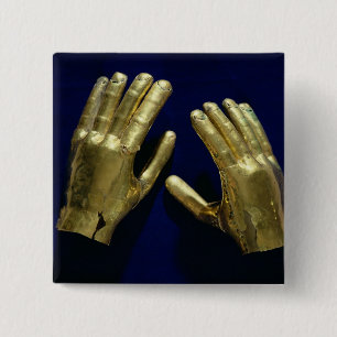Badge Carré 5 Cm La paire de funéraire remet, du Pérou, c.200-c.8