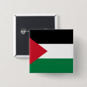 Badge Carré 5 Cm La Palestine, Palaos diminuent (Devant & derrière)