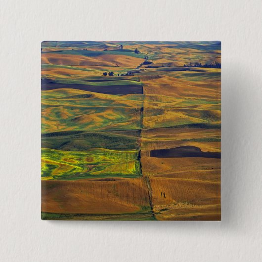 Badge Carré 5 Cm La Palouse de Steptoe Butte, Colfax, (Devant)