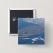 Badge Carré 5 Cm La péninsule de Floride. (Devant & derrière)