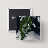 Badge Carré 5 Cm La péninsule de Kamchatka (Devant & derrière)