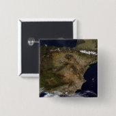 Badge Carré 5 Cm La péninsule ibérique (Devant & derrière)