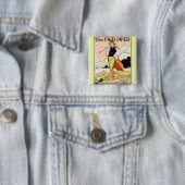 Badge Carré 5 Cm La pépinière pour enfants Pied Piper (En situation)