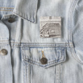 Badge Carré 5 Cm La perspective occidentale de Knole, de (En situation)