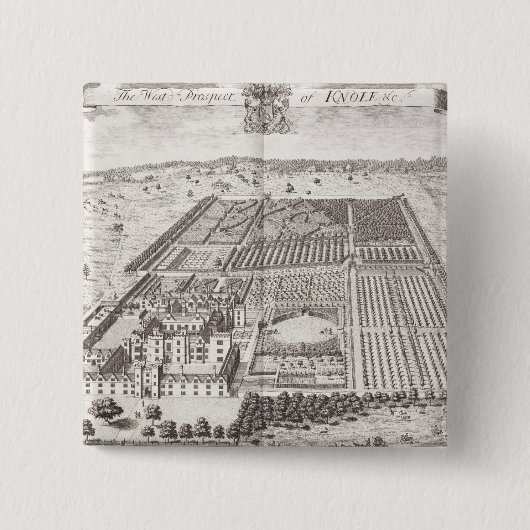 Badge Carré 5 Cm La perspective occidentale de Knole, de (Devant)