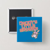 Badge Carré 5 Cm La petite fille du papa (Devant & derrière)