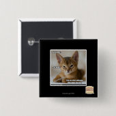 Badge Carré 5 Cm La plume est morte (Devant & derrière)