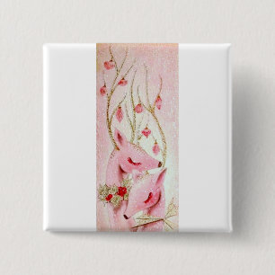 Badge Carré 5 Cm La plupart des beaux cerfs communs vintages de