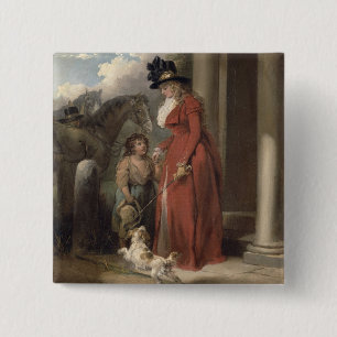 Badge Carré 5 Cm La porte du châtelain, c.1790 (huile sur la toile)