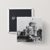 Badge Carré 5 Cm La première église du Christ, scientifique à (Devant & derrière)