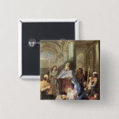 Badge Carré 5 Cm La présentation dans le temple, 1692 (Devant & derrière)